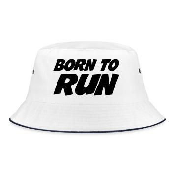 Born to run Athletics - Bucket Hat - Weiß/Navy - Vorne