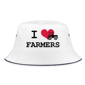I Love Farmers - Bob - blanc/marine - Devant
