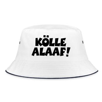 Kölle Alaaf! Kölner Karneval in Köln - Bucket Hat - Weiß/Navy - Vorne