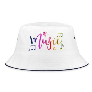Colorful Design and Vibrant Music - Bucket Hat - white/navy - Front