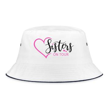 Sister Sisters Siblings Sisters on tour - Bucket Hat - white/navy - Front