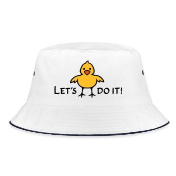 Let's do it! - Bucket Hat - white/navy - Front