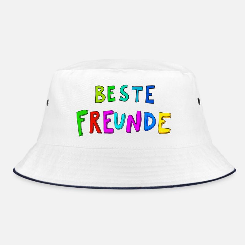 Beste Freunde Farbexplosion - Bucket Hat - Weiß/Navy