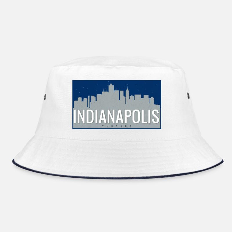 Indianapolis Skyline Night Bucket Hat