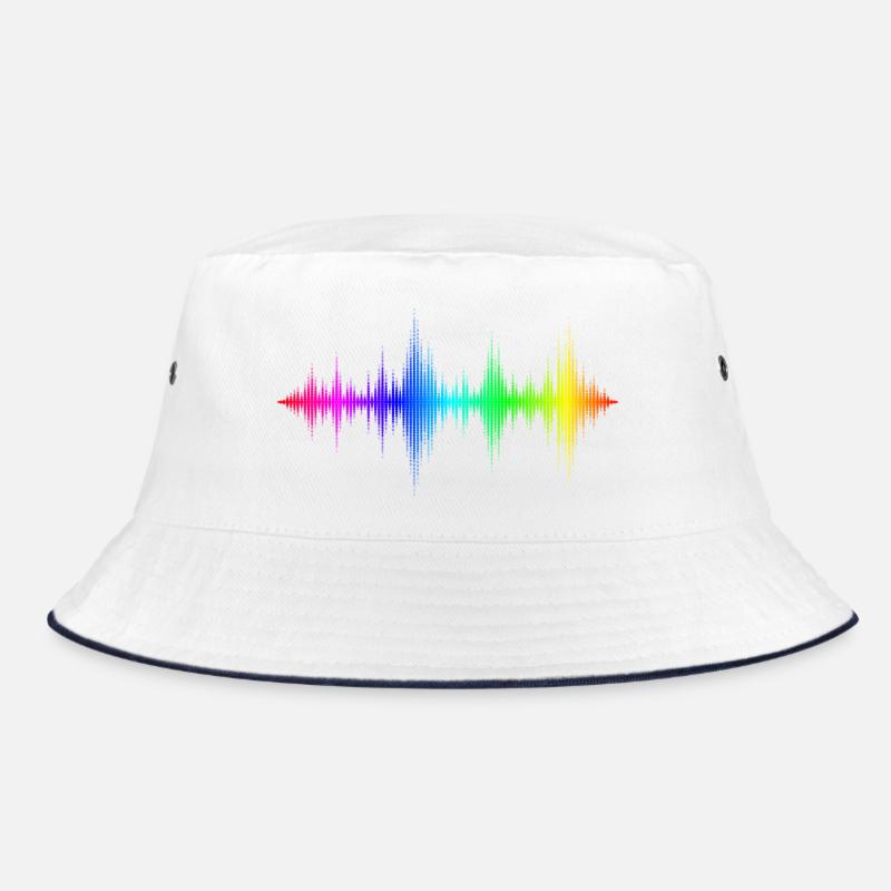 Rainbow Sound Waves Bucket Hat