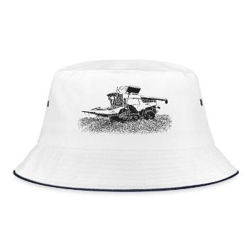 LEXION 8700 TERRA TRAC mit Maispflücker - Bucket Hat - Weiß/Navy - Vorne