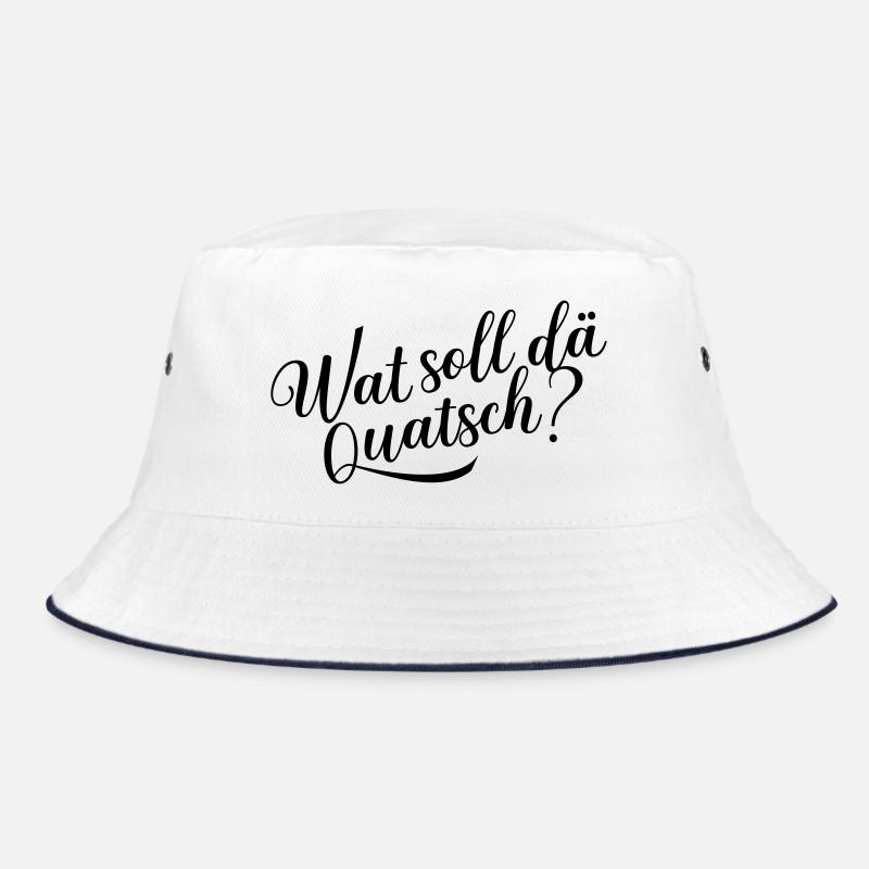 Wat soll dä Quatsch? - Bucket Hat - Weiß/Navy