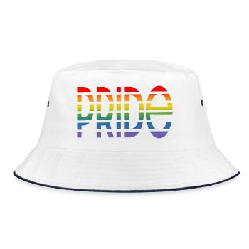 lgbtqi Pride cutOut LGBT lgbtqi queer - Bucket Hat - Weiß/Navy - Vorne