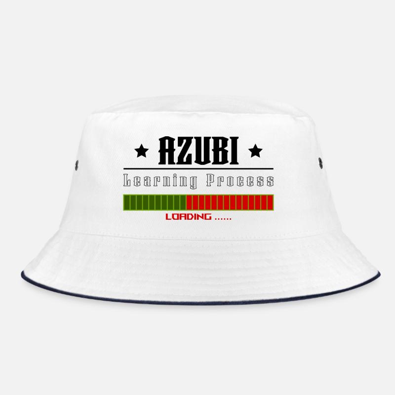AZUBI learning process loading white tshirt Bucket Hat