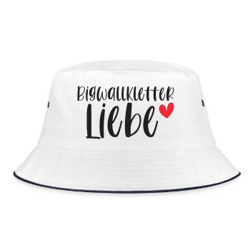 Klettern Bigwall Liebe Berge Geschenk - Bucket Hat - Weiß/Navy - Vorne