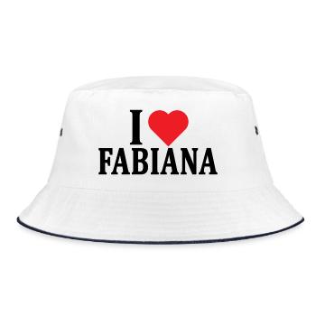 t-shirt J’adore Fabiana idée cadeau t-shirt - Bob - blanc/marine - Devant