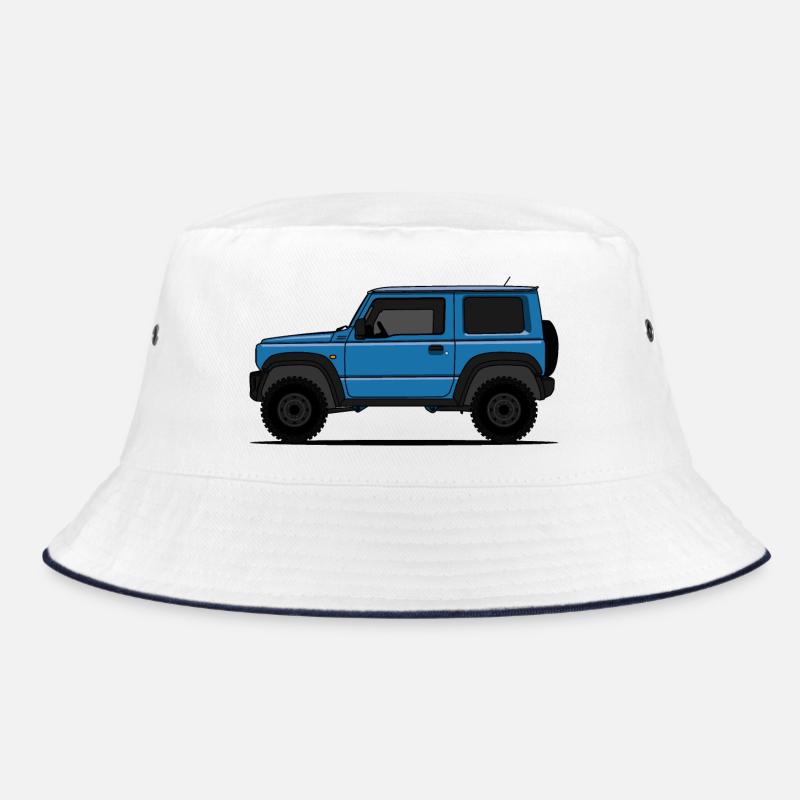 Jimny Blau - Bucket Hat - Weiß/Navy