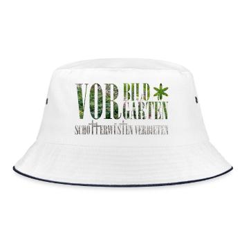 Vorbild Vorgarten - Bucket Hat - Weiß/Navy - Vorne