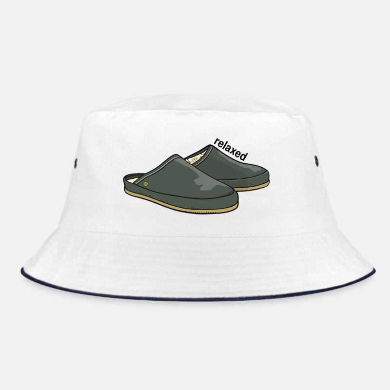 Relaxed grey - Bucket Hat - Weiß/Navy