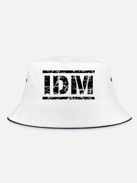 IDM - Bucket Hat - white/navy - Front