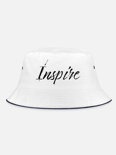 Inspire - Bucket Hat - white/navy - Front