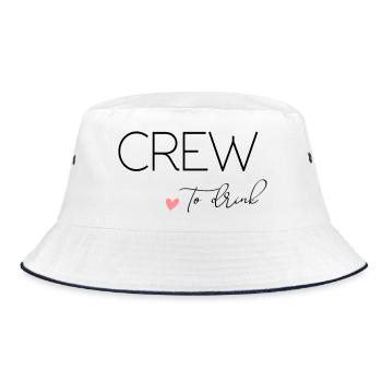 Bride to - Crew to drink! Customisable - Bucket Hat - white/navy - Front