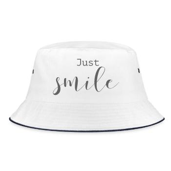 Beaux dictons Positif Il suffit de sourire - Bob - blanc/marine - Devant