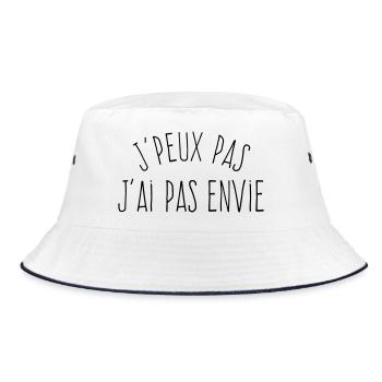 J'peux pas j'ai pas envie - Bob - blanc/marine - Devant