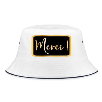 Danke - Danke AESTHETIC - Bucket Hat - Weiß/Navy - Vorne