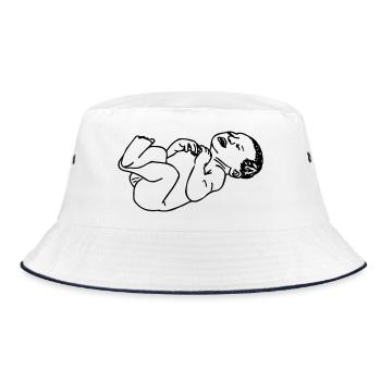 Illustration d’ombre transparente de bébé nouveau-né - Bob - blanc/marine - Devant