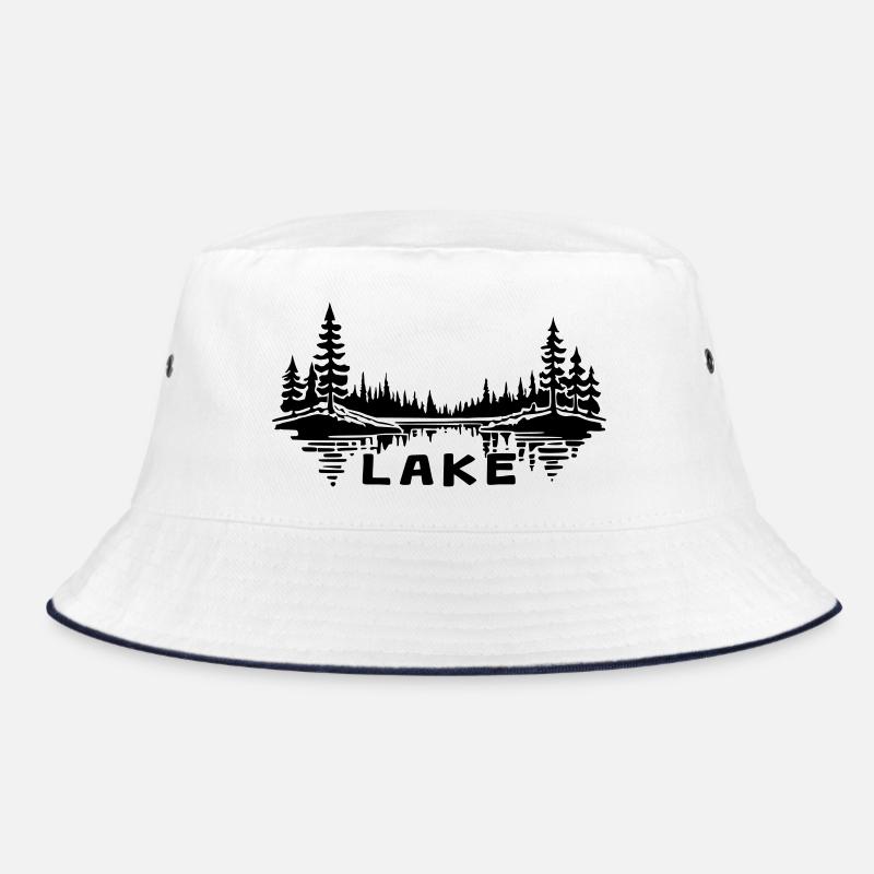 Lake Reflection [Black] Bucket Hat