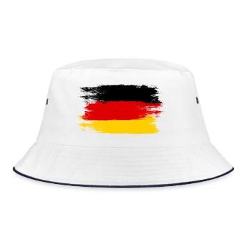 Drapeau de l’Allemagne, Vive l’Allemagne, symbole d’unité - Bob - blanc/marine - Devant