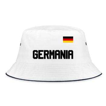 Maillot de l’Allemagne look GERMANIA avec drapeau - Bob - blanc/marine - Devant
