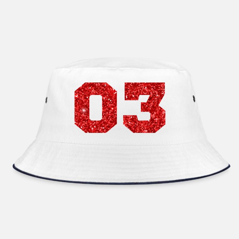 Nummer 3 Roter Glitzer - 3. Jubiläum Bucket Hat