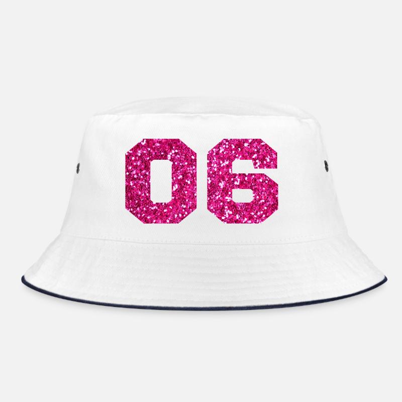 Number 6 Pink Glitter - 6th Anniversary Bucket Hat