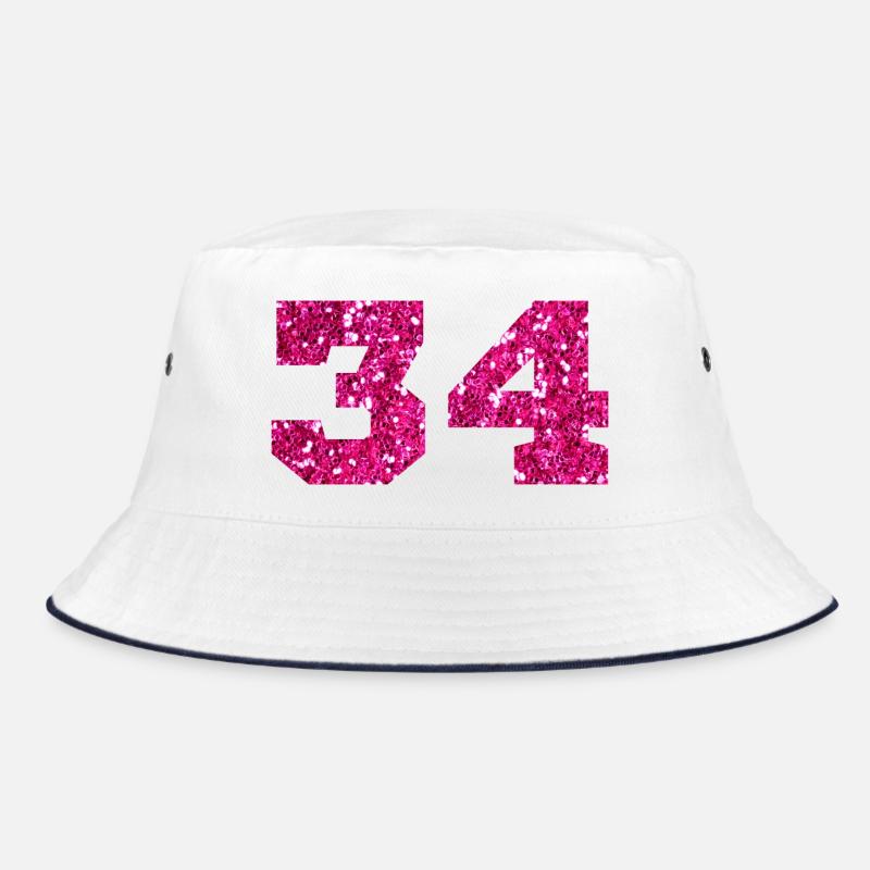Nummer 34 Pink Glitter - 34. Geburtstag Bucket Hat