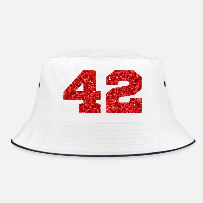 Nummer 42 Roter Glitzer - 42. Jubiläum Bucket Hat