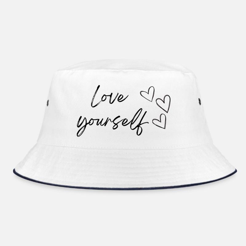 Liebe dich selbst (schwarzer Text) Bucket Hat