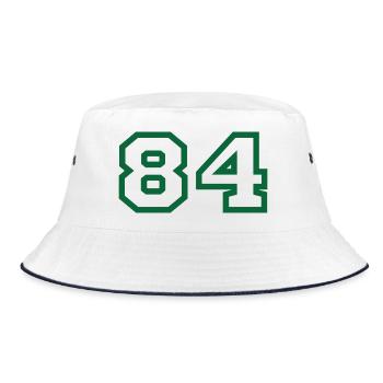 Number 84 sport - Bucket Hat - white/navy - Front
