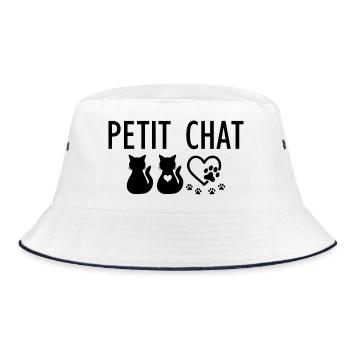 Petit chat - Bob - blanc/marine - Devant