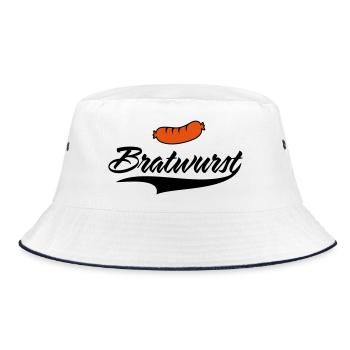 Simply delicious bratwurst - Bucket Hat - white/navy - Front