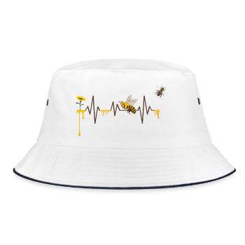 Battement de cœur abeilles - idée cadeau - Bob - blanc/marine - Devant