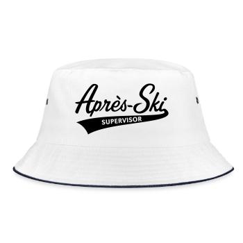 Après-Ski – Supervisor (Lettering Apres Ski / B) - Bucket Hat - white/navy - Front