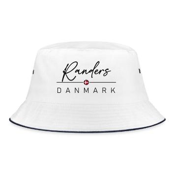 Dänemark - Randers - Danmark - Denmark - Bucket Hat - Weiß/Navy - Vorne