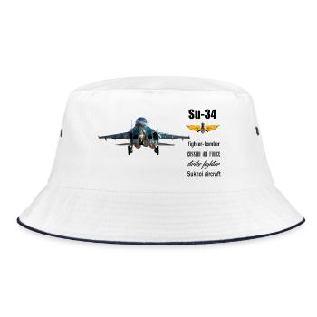 Su-34 - Bucket Hat - white/navy - Front