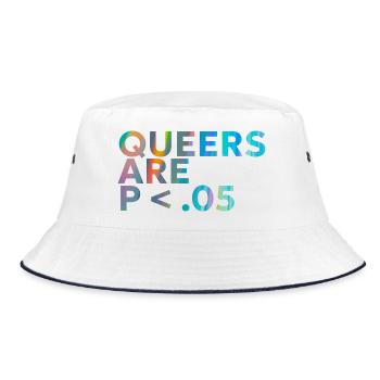 Les queers sont p < .05 - Bob - blanc/marine - Devant