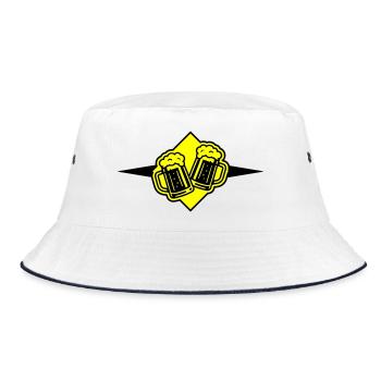 Beer Mug Beer Icon - Bucket Hat - white/navy - Front