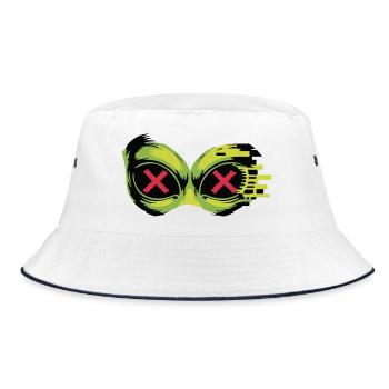 Neon X Goggles - Bucket Hat - white/navy - Front