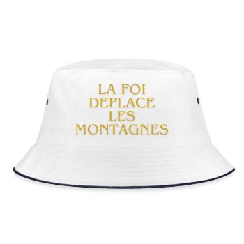 Foi Déplace les Montagnes Typo Doré - Bob - blanc/marine - Devant