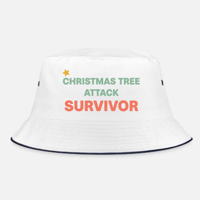 Survivor Christmas Tree - Bucket Hat - white/navy