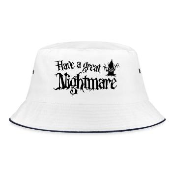 Halloween - Have a Great Nightmare - Bucket Hat - white/navy - Front