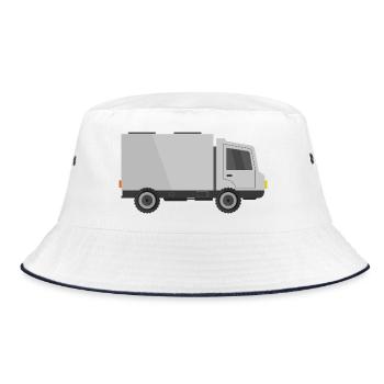 Delivery truck - Bucket Hat - white/navy - Front