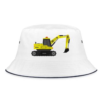 Excavator - Bucket Hat - white/navy - Front