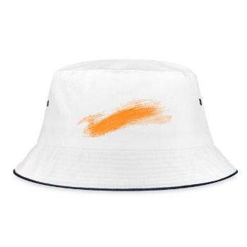 Traînée orange sur fond noir - Bob - blanc/marine - Devant