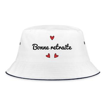 RETIREMENT. RETIREMENT. RETIRED. SENIOR. GRANNY. GRANDPA - Bucket Hat - white/navy - Front